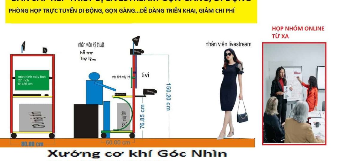 bàn livestream sản phẩm