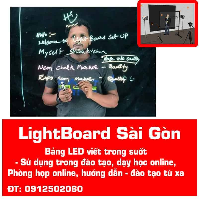 đào tạo online với bảng lightboard