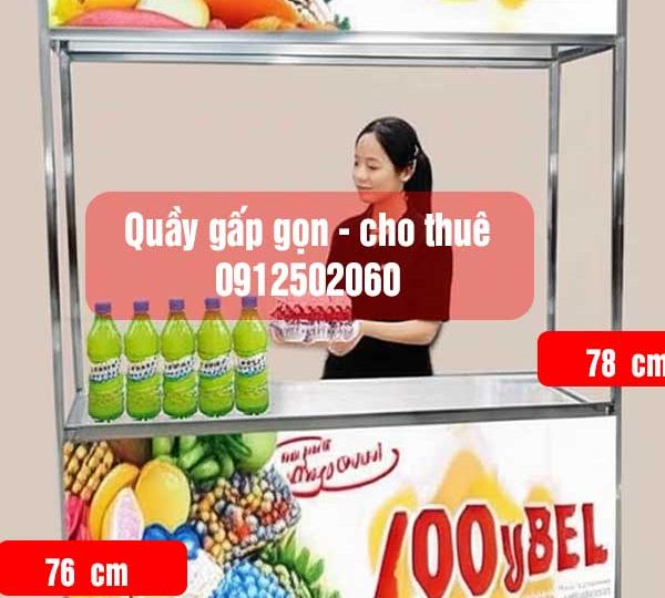 cho thuê xe booth gấp gọn