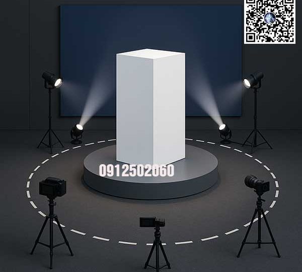 trưng bày quay phim mockup máy móc hàng điện tử