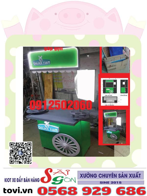 xe booth bán hàng gấp gọn