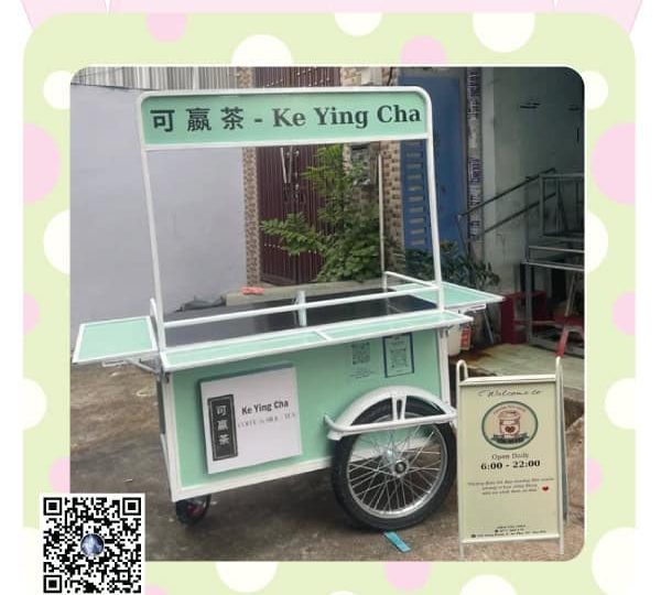 xe đẩy bán hàng bánh hơi lớn