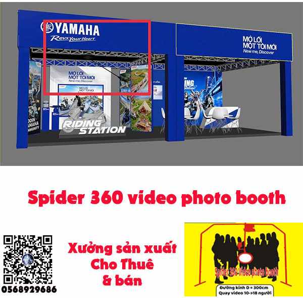 spider 360 video photo booth - y tưởng cho đơn vị thiết kế truyền thông sản phẩm cho booth trưng bày trải nghiệm sản phẩm