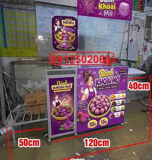 quâyf bán khoai mỡ gấp gọn